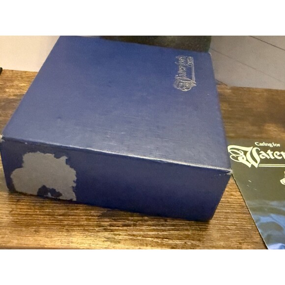 Waterford Crystal Heart-Shaped Ribbed Paperweight Clear Glass VTG 90s w/Box - Picture 5 of 7